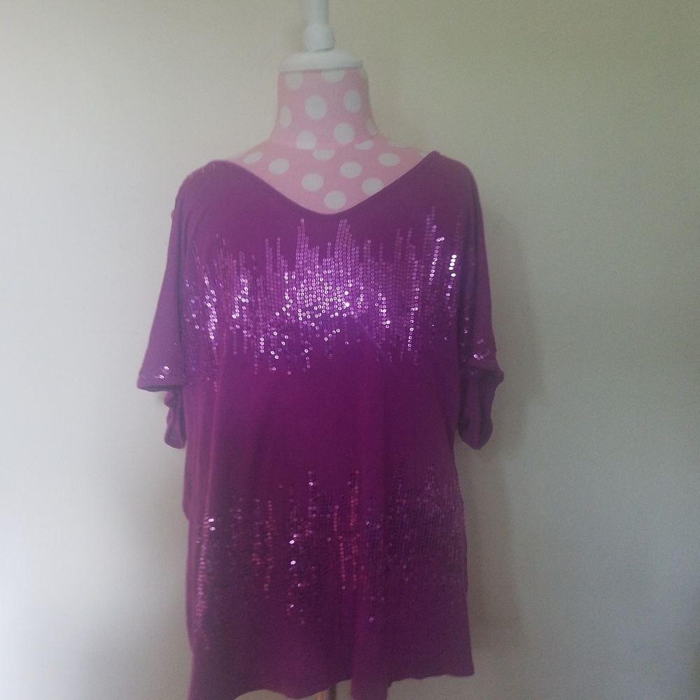 Purple Tee Blouse